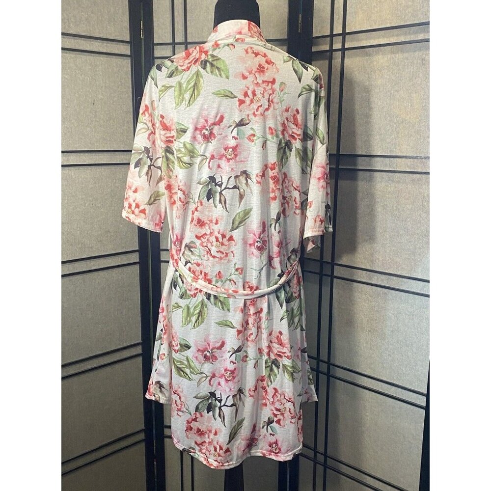 Show Me Your Mumu Lightweight Summer Robe Floral OS Wrap Tie Waist Pastel - Picture 3 of 7